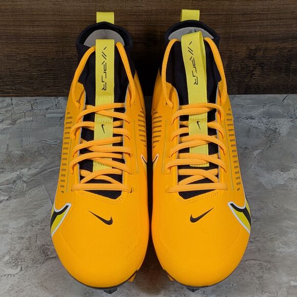 Nike Vapor Edge Pro 360 2 NRG Men\'s 10 Yellow Black Football Cleats FQ4026-800